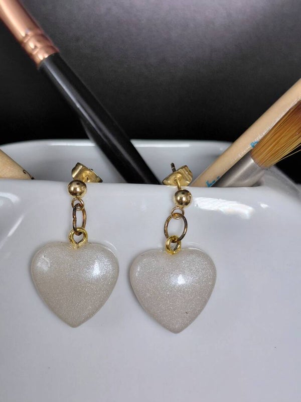 Bouton de coeur blanc