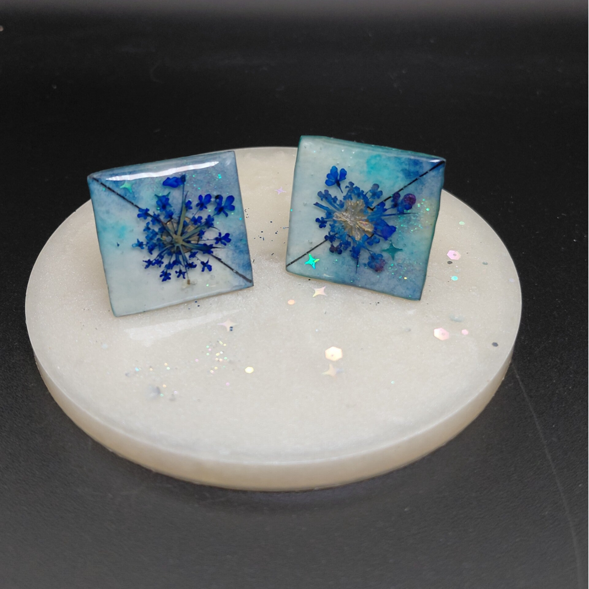 Carré champêtre bleu