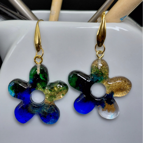 Fleurs crochets B/V/or