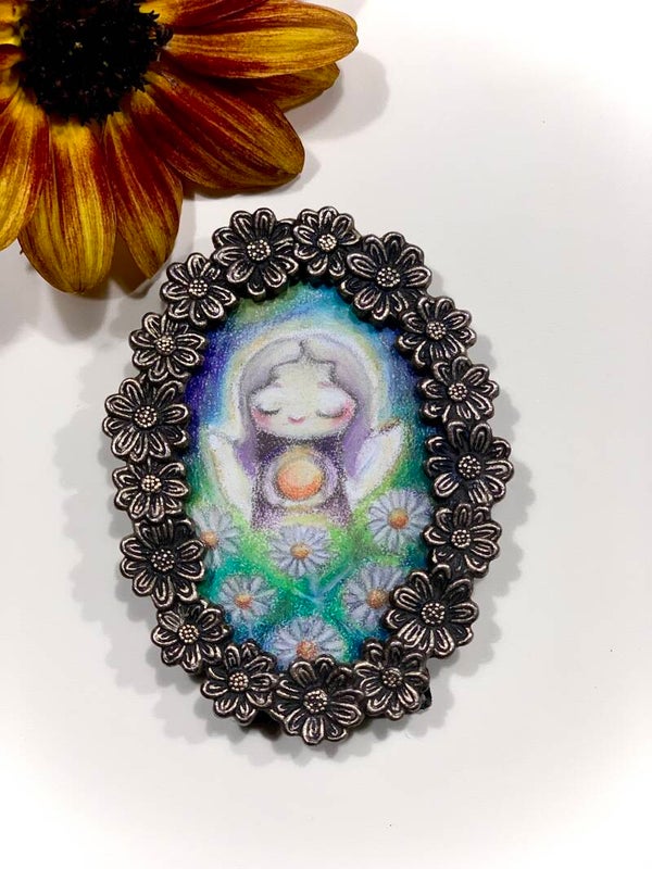 ‘Aster eyes’ - mini ingelijste tekening
