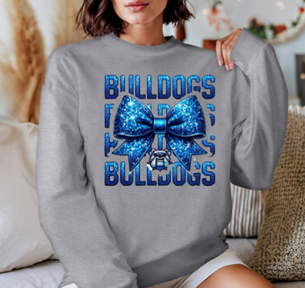 Bulldog with a Bow sweatshirt