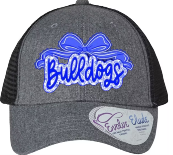 ladys bulldogs with a bow snapback