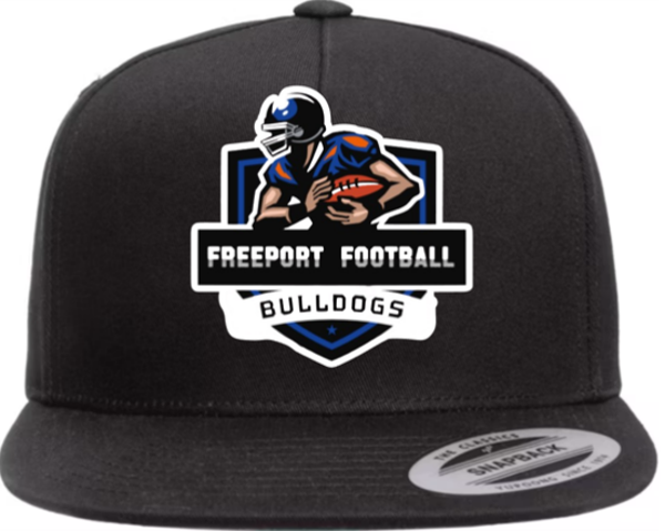 Men's freeport football player flat bill truker