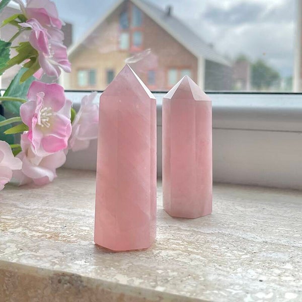 Small Rose Quartz Tower