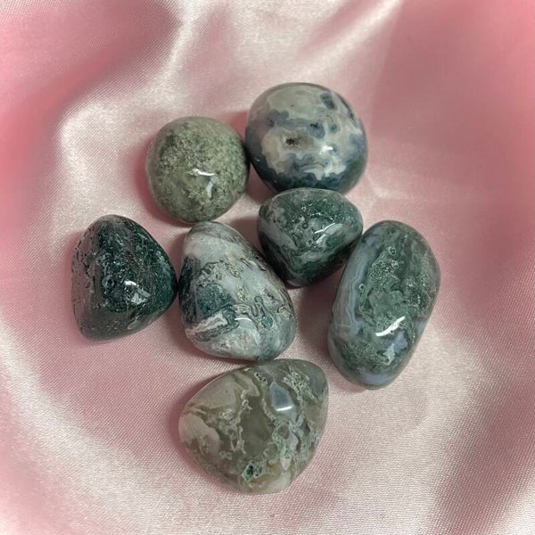 Moss Agate Tumble