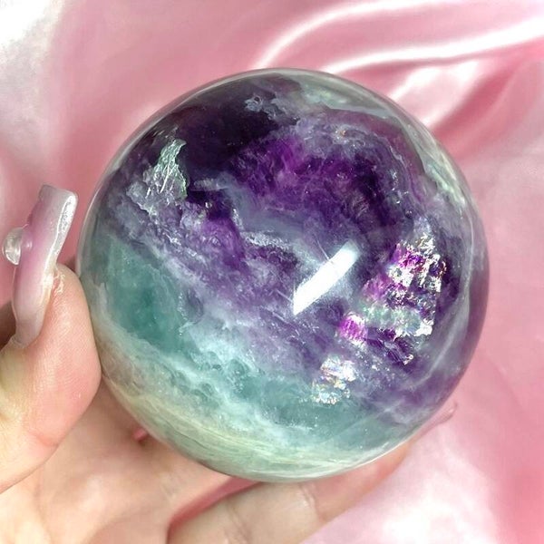 Rainbow Fluorite Sphere*