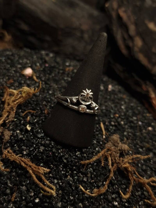 The court of dreams Ring | size 18,5 | champagne zirconia | Nox Ex Libris