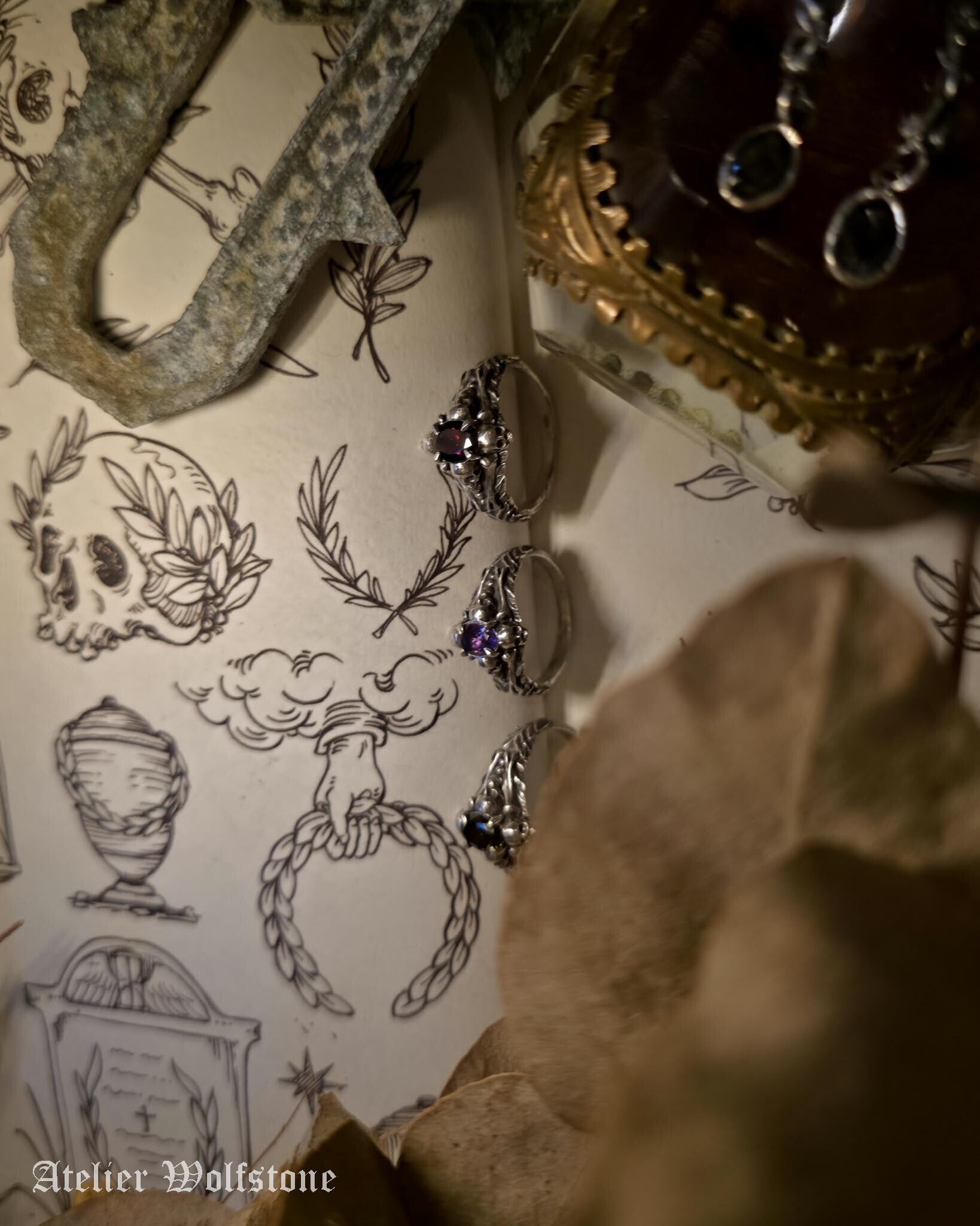 Memento Mori | Made to Order Ring | personisable gemstone | Size Inclusive | Curiosity Cabinet
