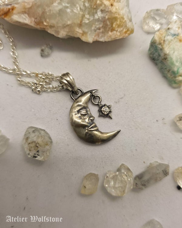 Veritas Lunare | Ready to Send Pendant | White Sapphire | Curiosity Cabinet