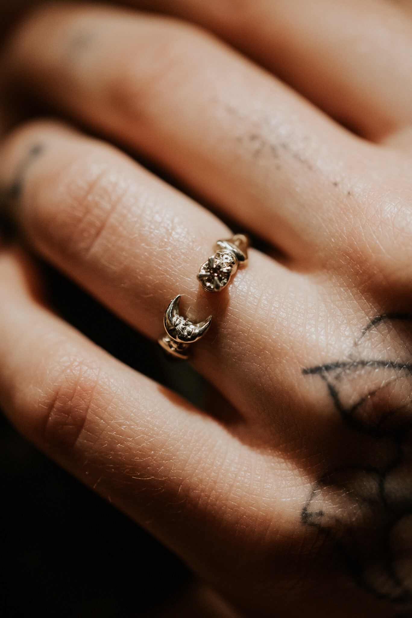 Domina Lunae | 14K Gold | Made to Order Ring | Personisable Gemstone | Size Inclusive | The Heirloom Vault