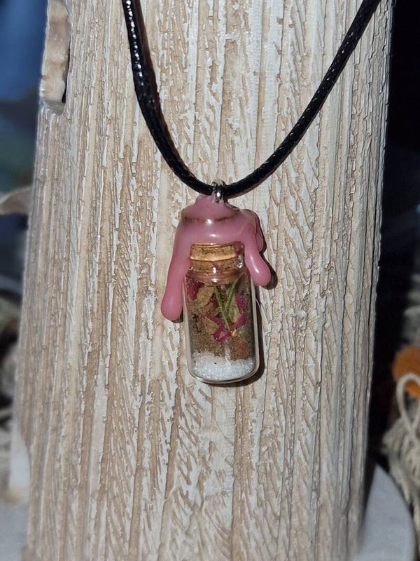 🌹 Collier Spell Jar — Amour-Propre