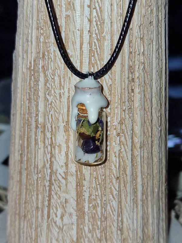 🌾 Collier Spell Jar — Anti-Anxiété