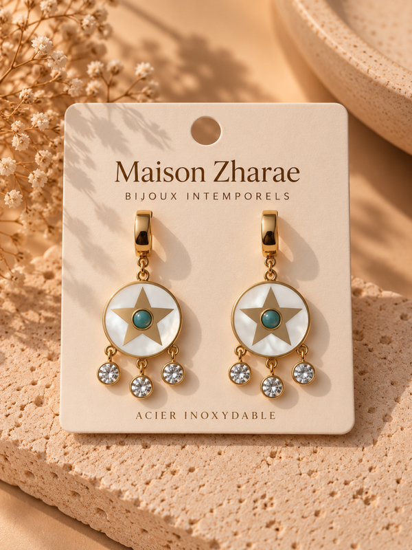 Boucles d’oreilles Étoile Bohème