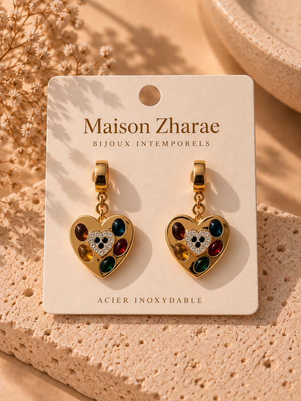 Boucles d’oreilles Cœur Précieux