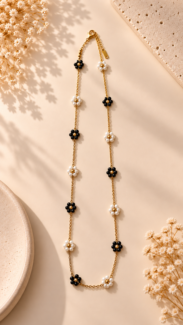 Collier Ébène & Perle