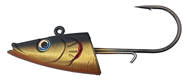 Jighead. 70 gr type4 Sandeel (gold) (Kopie)