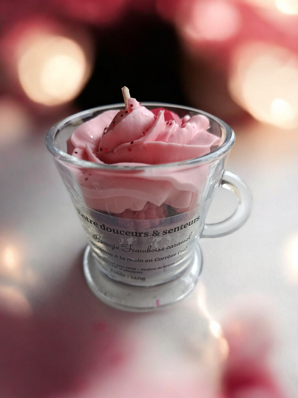 Bougie framboise caramel