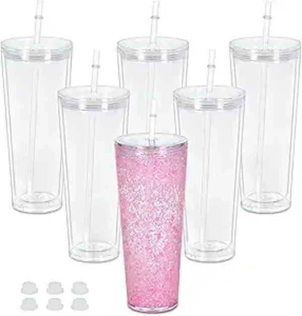 Acrylic Glitter Tumbler 24 oz