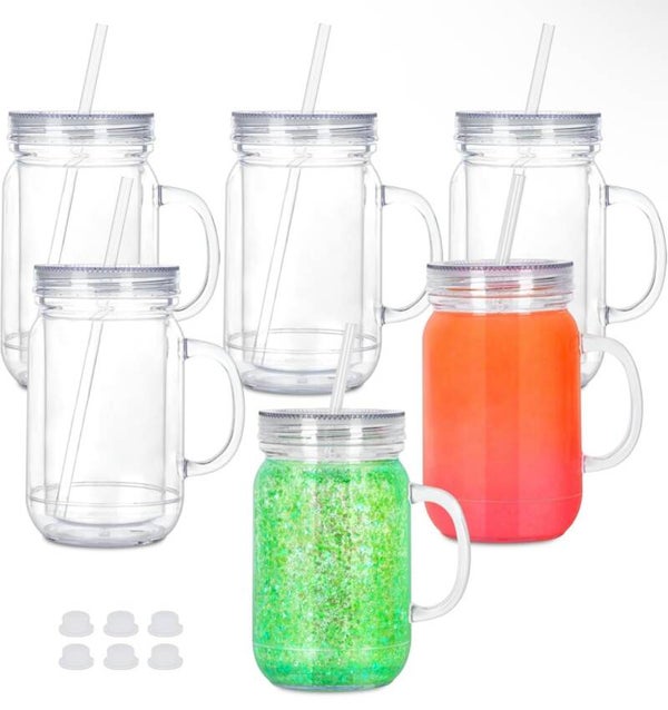 20oz Acrylic Mason Jar