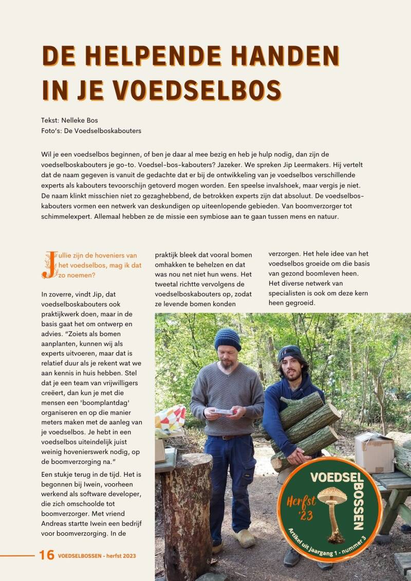 Artikel herfst '23: Voedselboskabouters