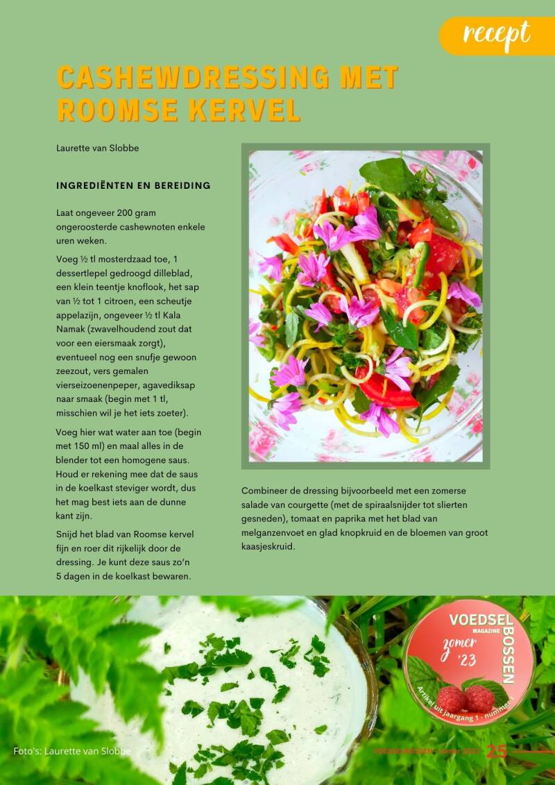 Artikel zomer '23: Genieten van waardevol voedsel , recpt