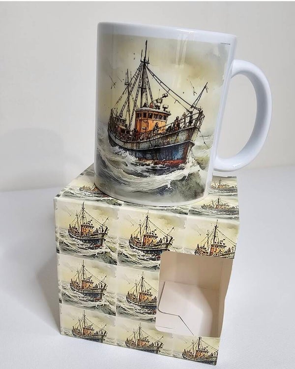 Fishing boat 12oz mug