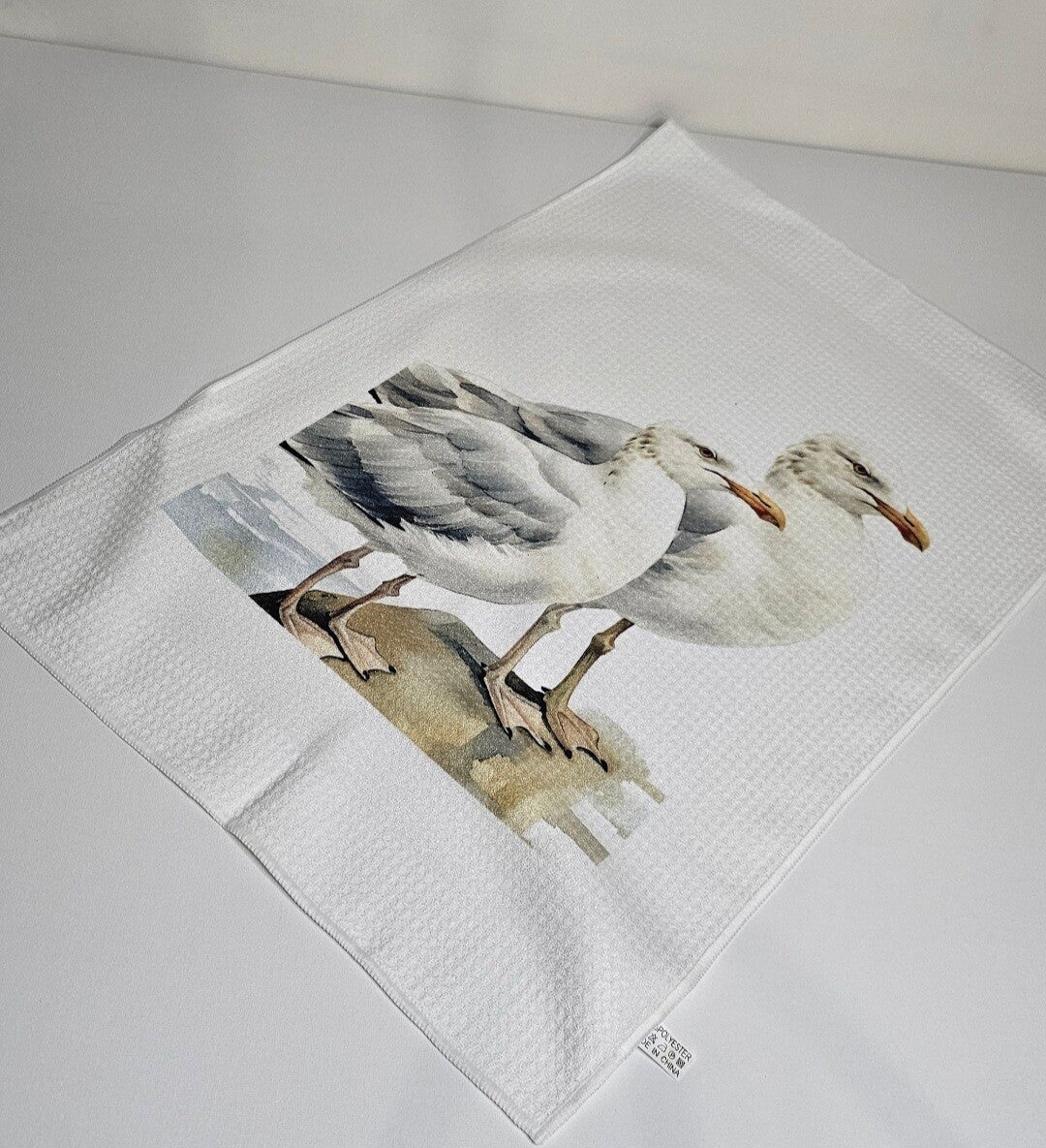Seagull waffle tea towel