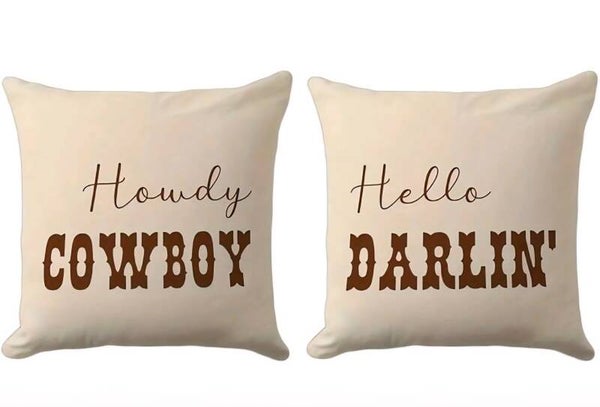 2 x pack cowboy cushion