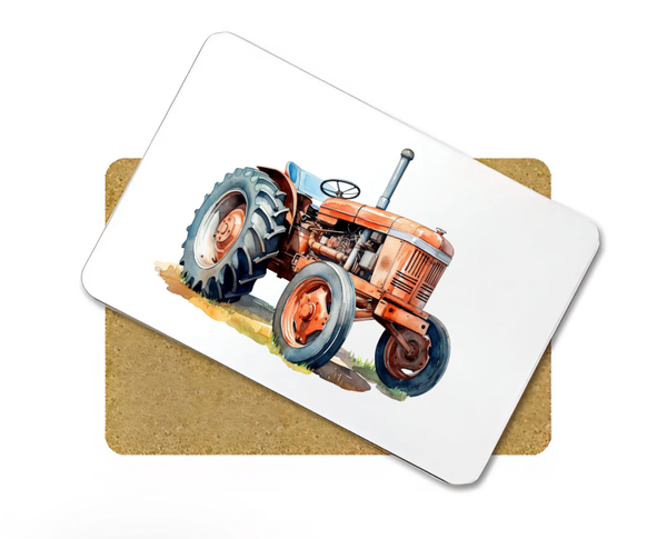 Red tractor place mats x 2