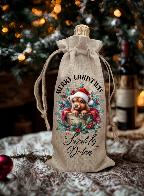 Wine bottle gift bag