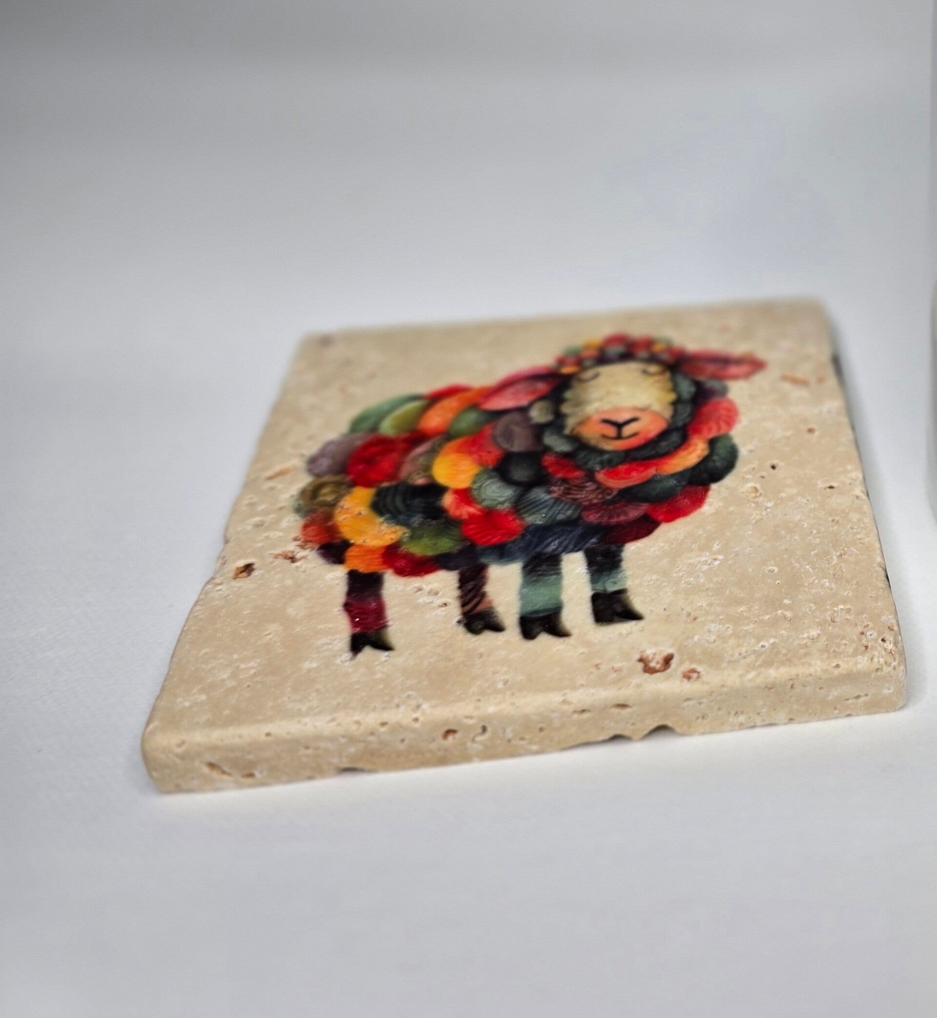 Sheep stone coaster x 2