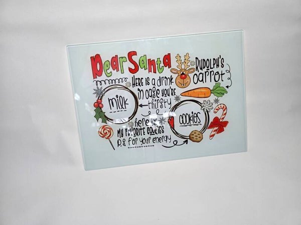 Christmas glass serving board