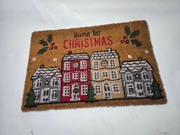 Christmas coir door mat