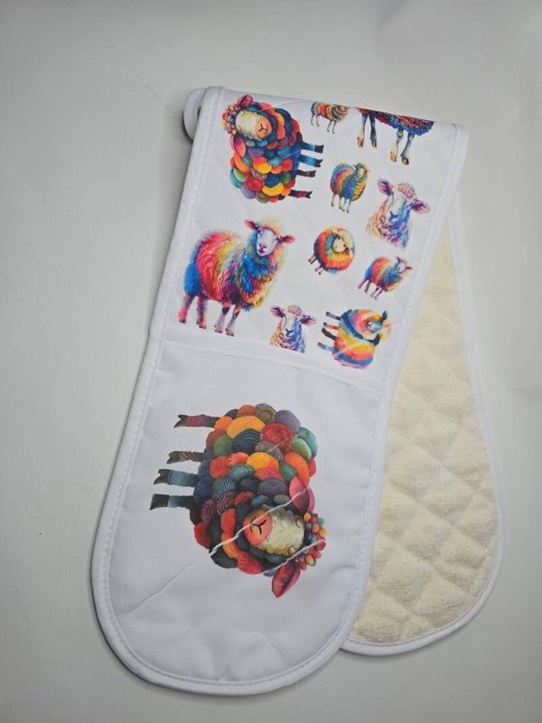 Sheep double oven gloves