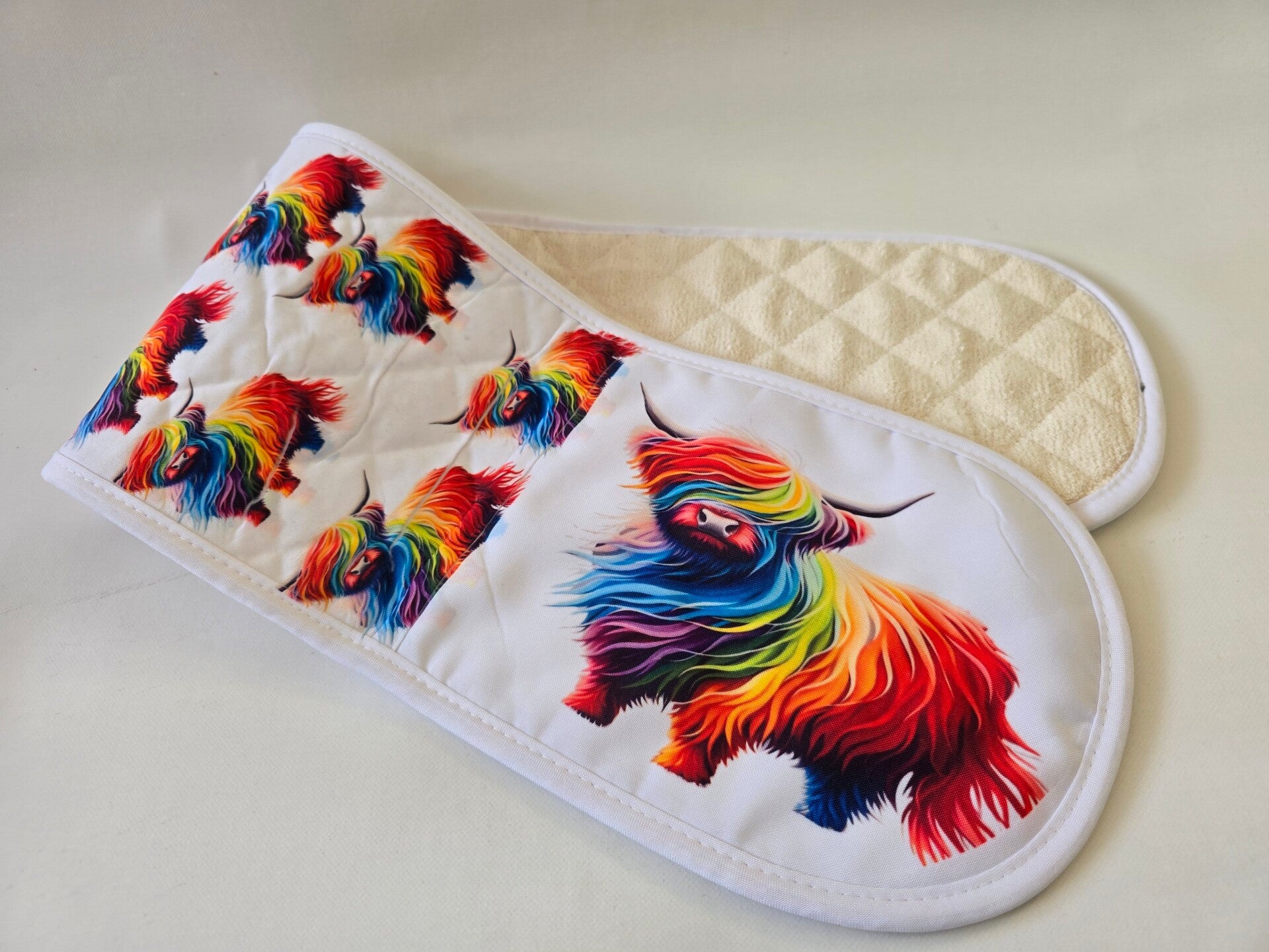 Highland Cow oven gloves
