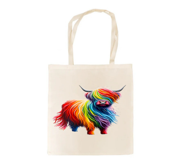 Canvas tote bag Highland cow