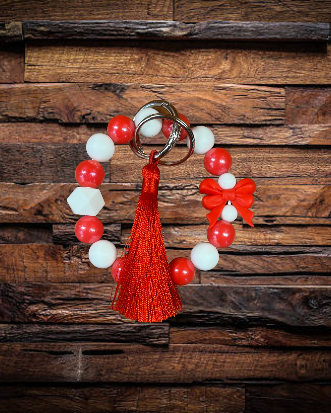 Red Bow Wristlet/Keychain