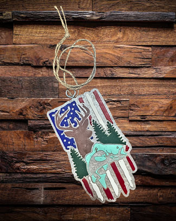 Blue Deer Flag Freshie - Mulled Cider Scent