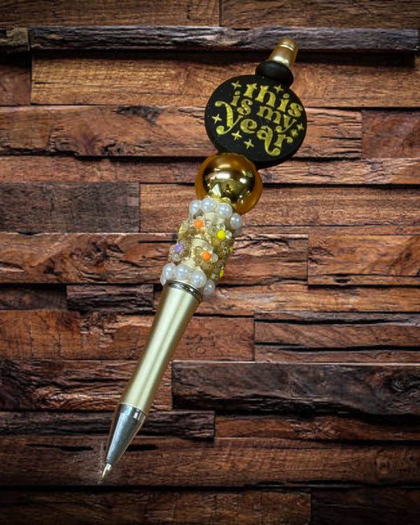 Gold This is My Year Pen