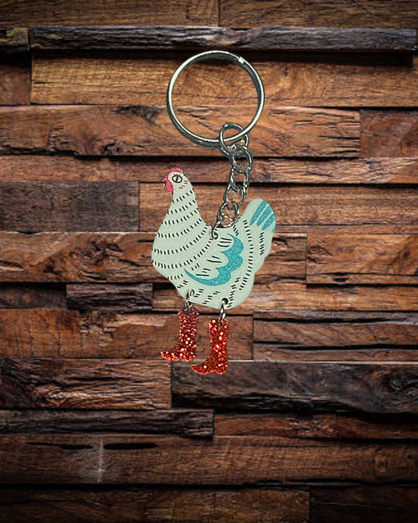 Fancy Hen Keychain/ Bagcharm