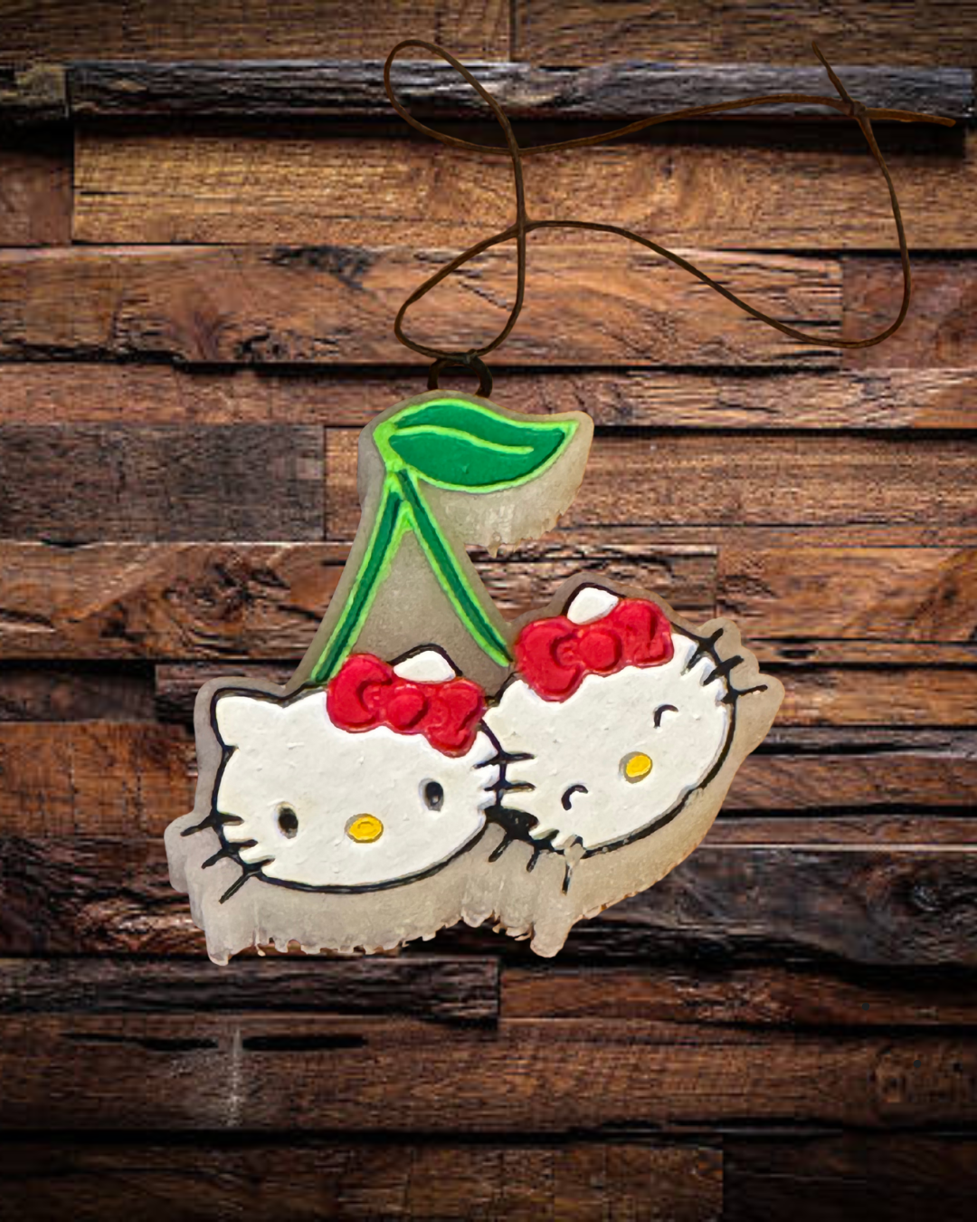 Kitty Red Bow Freshie - Coco Cabana Scent