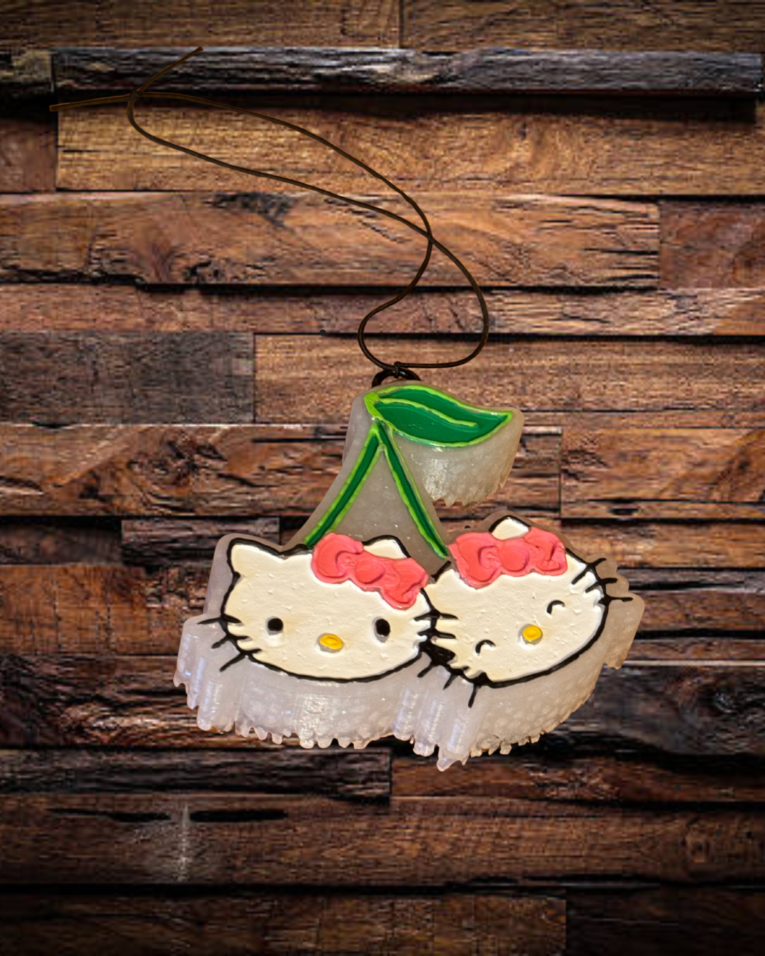 Kitty Pink Bow Freshie - Birthday Cake Scent