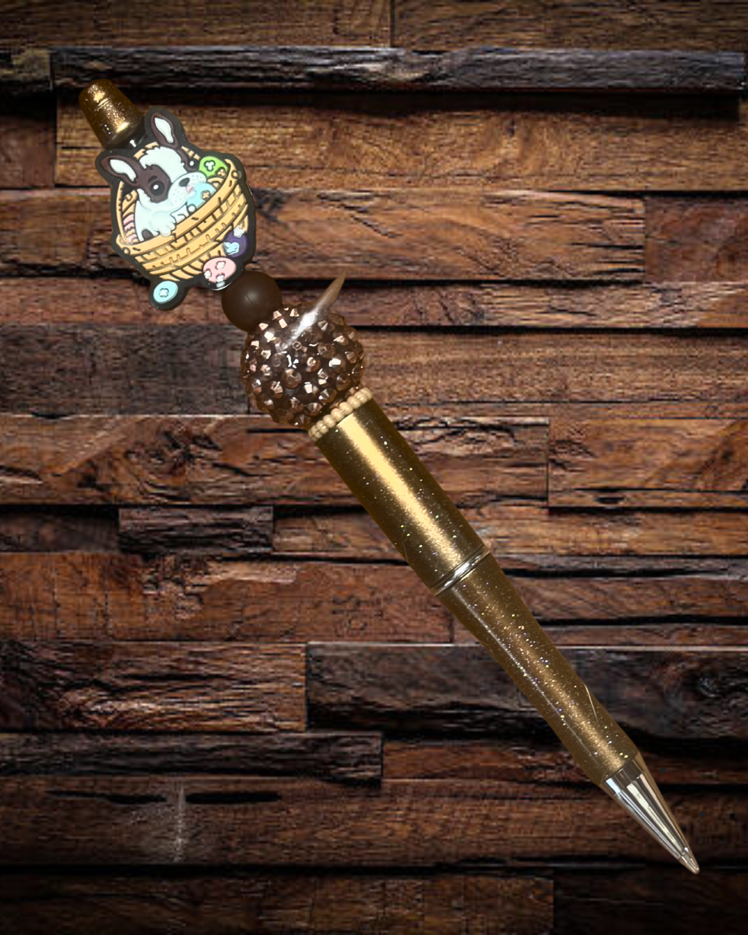 Dog in Easter Basket Pen