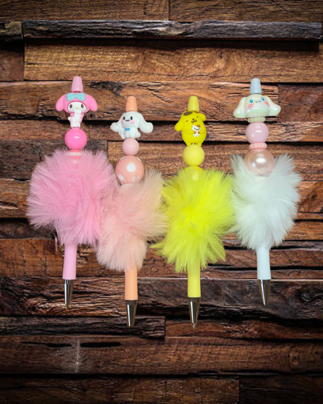 Multi-Color Furry Kitty and Friends Pens