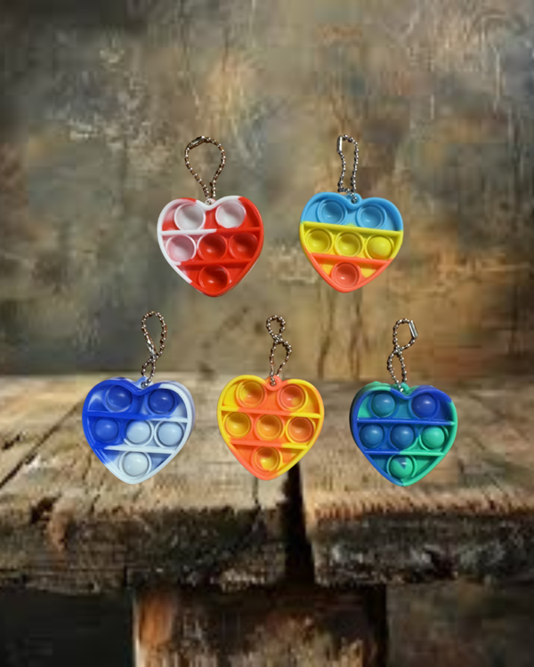 Heart Pop-it Keychain/ Bag Charm