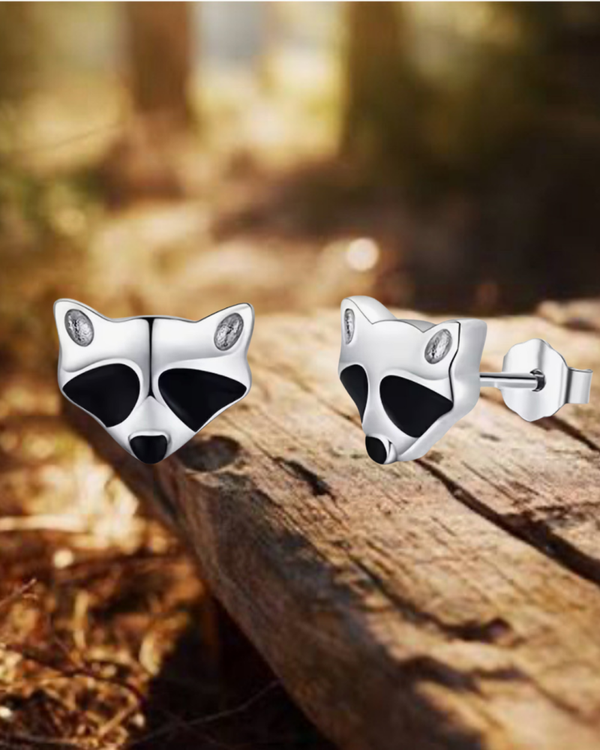 Raccoon Earrings