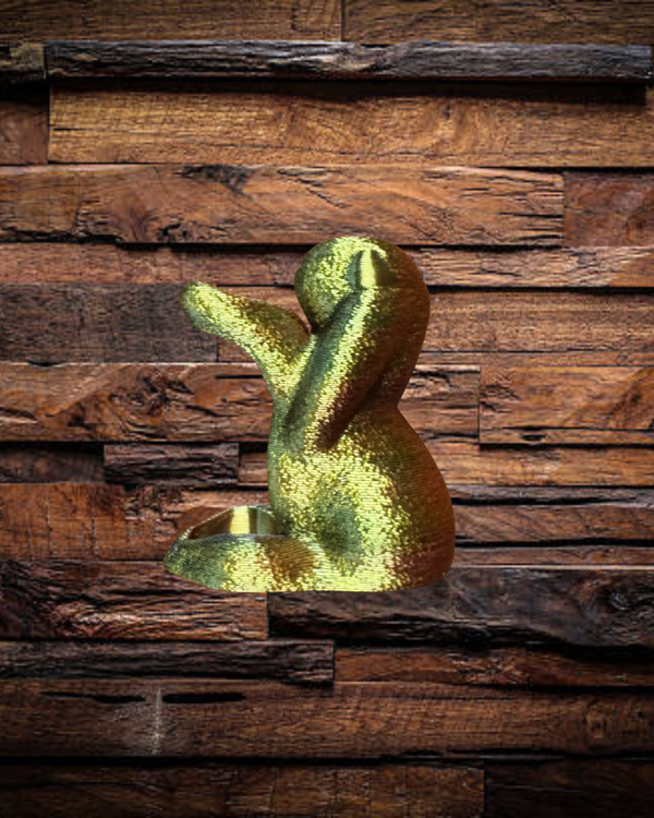 Golden Bunny Straw Charm