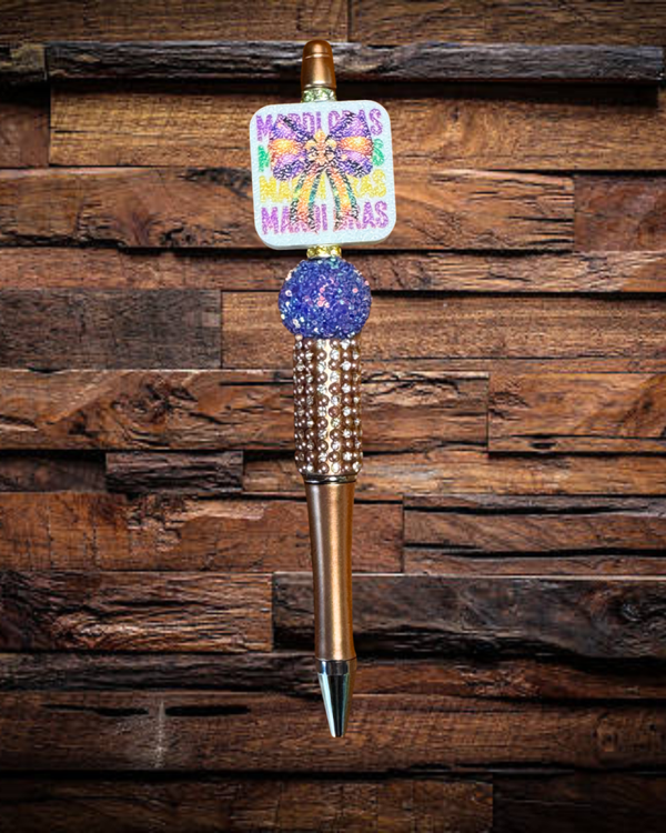 Mardi Gras Bow Pen