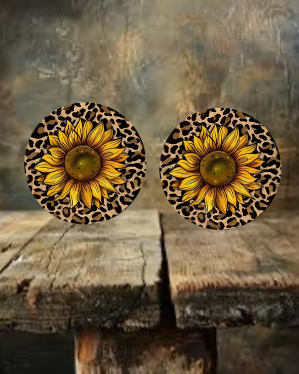 Sunflower Car Coasters