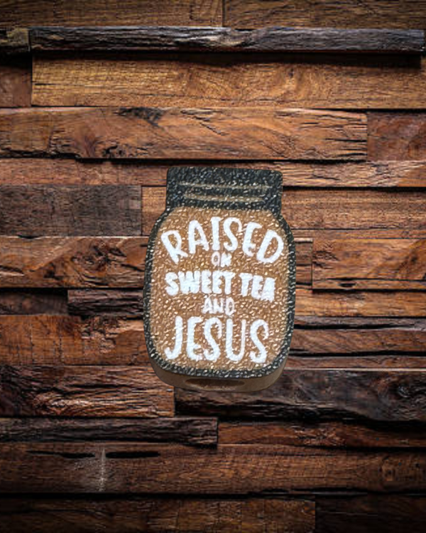 Raised on Sweet Tea and Jesus Straw Charm